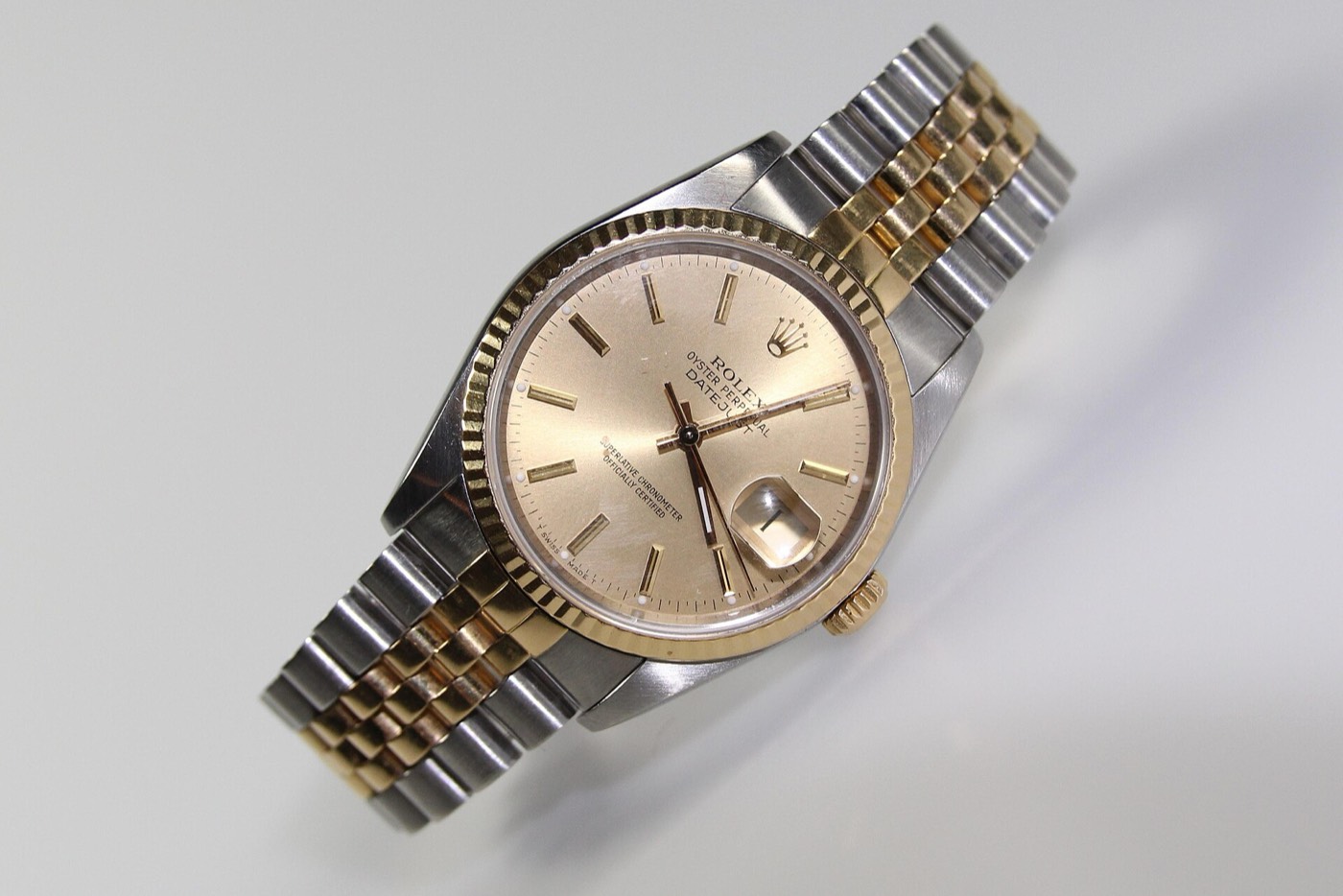 Rolex Datejust 16013 with a champagne dial and two-tone Jubilee bracelet